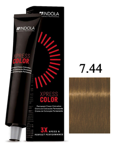 Крем-краситель Indola XPRESS COLOR 7.44 средний русый медный экстра 60 мл