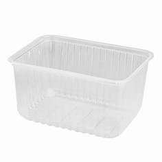 Одноразовые контейнеры 1500 мл, 50 шт., БЕЗ КРЫШЕК, 179х132х89 мм, ПП, прозрачные 605091 Стиролпласт