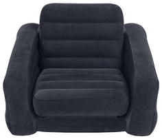 Надувное кресло-трансформер Intex Pull-Out Chair (109х218х66 см) с68565 Черный