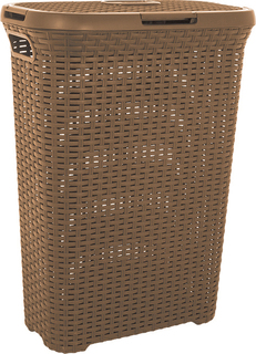 Корзина для белья Curver Natural Style 40л с крышкой коричневый (00709- 213)
