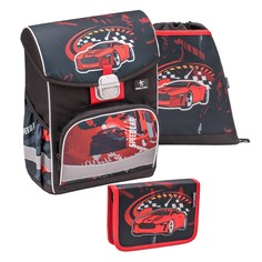 Ранец Belmil Click Speed Car Машина, черный, с наполнением