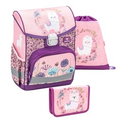 Ранец Belmil Click Llama, розовый, с наполнением