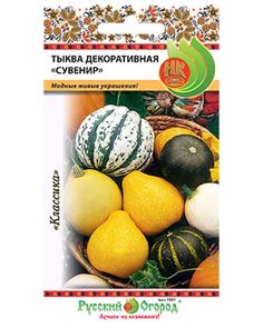 Семена декоративных овощей Русский огород 703600 Тыква декоративная Сувенир смесь 2 г