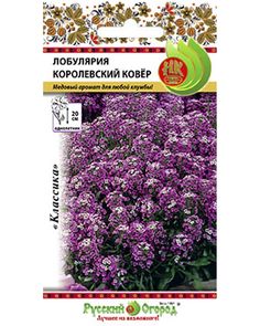 Семена цветов Русский огород 702958 Лобулярия Королевский Ковер 0,08 г