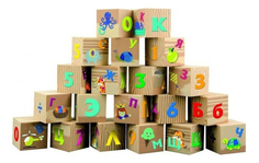 Кубики Буквы и цифры 20 шт Little Hero 3045