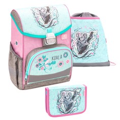 Ранец Belmil Click Koala Коала, голубой/розовый, с наполнением
