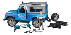 Внедорожник Bruder Land Rover Defender Station Wagon Полицейская с фигуркой