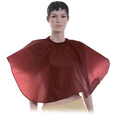 Пелерина для окрашивания Dewal нейлон 88х82см на крючках вишневая