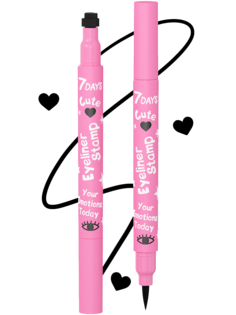 Подводка-маркер Your Emotions Today Cute 208 Eyliner & Heart black stamp, 2 мл 7 Days
