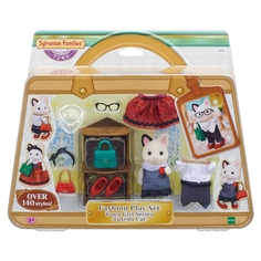 Игровой набор Sylvanian Families Кошка модница в городе и ее гардероб Town Series 5462