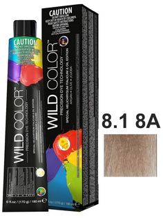 Крем-краска для волос WildColor ALL FREE 8.1 8A светлый блондин пепельный 180 мл