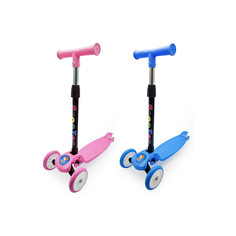 Самокат Funky Toys 3-колесный, складной, с регулируемой ручкой, свет, 2 цвета