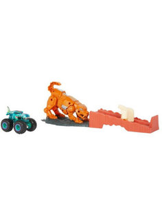 Игровой набор Mattel Hot Wheels Монстр-трак Поединок с Саблезубым тигром GYL09