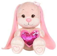 Мягкая игрушка Maxitoys Jack&Lin Зайка с Розовым Cердцем, 35 см JL-071901-35