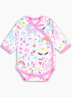 Боди c запахом Веселый малыш Единорожка, р. 68