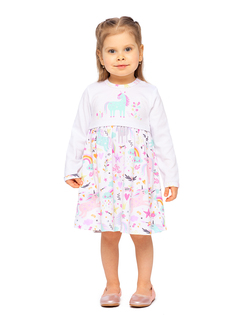 Платье с длинным рукавом Веселый малыш Единорожка, р. 92