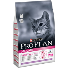 Сухой корм для кошек PRO PLAN Delicate Optirenal, индейка, 3кг
