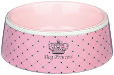 Одинарная миска для животных TRIXIE, керамика, резина, розовый, 0.18 л