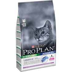 Сухой корм для кошек PRO PLAN Sterilised Longevis 7+, индейка, 1,5кг
