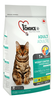 Сухой корм для кошек 1st choice Weight Control, для стерилизованных, курица, 2,72кг