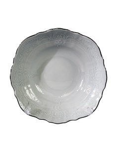 Салатник круглый 16 см; "Bernadotte", декор "Деколь, отводка платина" Thun 1794 A.S.
