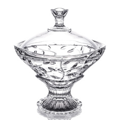 Конфетница с крышкой на ножке RCR Laurus 180мм