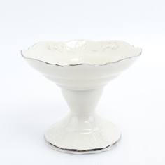 Конфетница на ножке Bernadotte Платиновый узор Be-Ivory 16 см