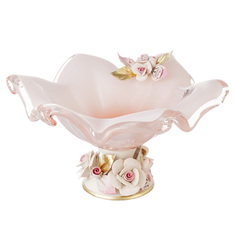 Конфетница White Cristal Розовый кварц