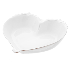 Конфетница сердце Queens Crown Платиновый узор 22см