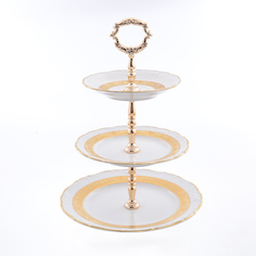 Этажерка (Горка) Carlsbad Мария Луиза матовая полоса 3 яруса