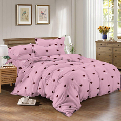 Постельное белье Mercury Home «Сердечки 20» Евро Поплин 4 наволочки