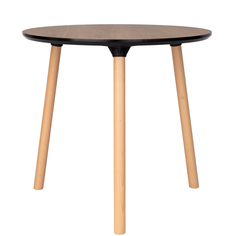Обеденный стол Morton 80 см меламин коричневый StoreForHome / PW-037-1-WOOD