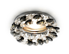 Светильник встраиваемый Ambrella Light Crystal, K206 BK/CH, 50W, IP20