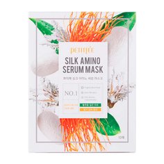 Набор Тканевая маска для лица PETITFEE Протеины шелка Silk Amino Serum Mask 10 шт