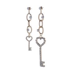 Серьги из бижутерного сплава с кристаллами Moon Paris MB-21.07-021