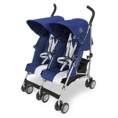 Коляска для двойни Maclaren Twin Triumph Medieval blue/silver