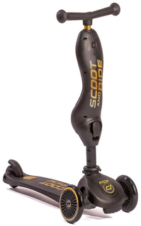 Детский трехколесный самокат с сиденьем Scoot&Ride HighwayKick 1 LE Черный с золотом 96428