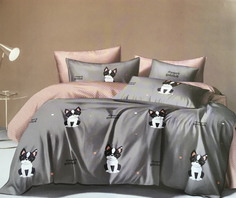 Постельное белье Mercury Home «Бульдог» Евро Поплин 2 наволочки 50x70