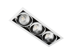 Светильник встраиваемый Ambrella Light Cardano, T813 BK/CH 3*12W 4200K, 12W, IP44