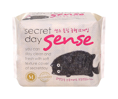 Прокладки Secret Day Sense Medium ультратонкие дышащие органические 12 шт