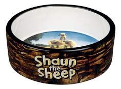 Одинарная миска для кошек TRIXIE Shaun the Sheep, керамика, коричневый, 0.3 л