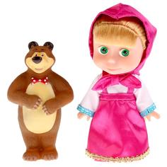 Кукла Карапуз Маша 15 см Маша и Медведь озвученная с Мишкой