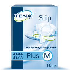 Подгузники для взрослых Tena Слип Плюс М 70-110 см 10 шт.