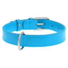 Ошейник "CoLLaR GLAMOUR" без украшений (ширина 20мм, длина 30-39см) синий