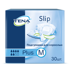 Подгузники для взрослых TENA Slip Plus М дыщащие 30 шт.