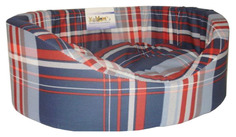 Лежак для животных Бобровый Дворик Шотландка синяя №2