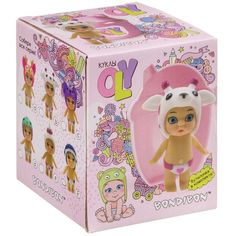 Набор игровой Bondibon куколка OLY в шапочке с животным и аксессуарами в поильнике