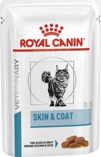 Влажный корм для кошек ROYAL CANIN VCN Skin&Coat Formula, мясо, 85г