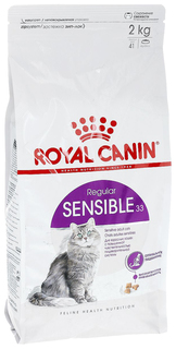 Сухой корм для кошек ROYAL CANIN Sensible 33, при чувствительном пищеварении, 2кг