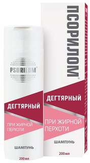 Шампунь Псорилом дегтярный при жирной перхоти 200 мл No Brand